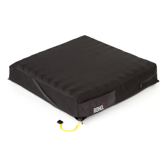 ROHO cushion in its Standard Series two-way stretch cover