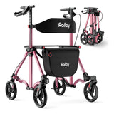Rolloy Compact Master II rollator, Standard frame in Pink