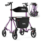 Rolloy Compact Master II rollator, Standard frame in Purple