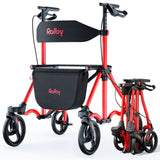 Rolloy Compact Master II rollator, Wide frame in Red