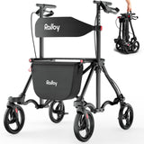 Rolloy Compact Master II rollator, Wide frame in Black