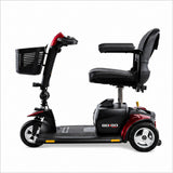 Pride Go Go Sport 3-Wheel mobility scooter in Red, left side profile view