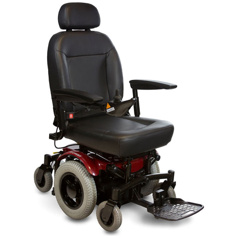 Shoprider 6Runner 14 power wheelchair in red, front three-quarter view