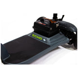 Shoprider Echo + quick connect battery pack on the deck