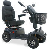 Shoprider Expedition XL4 mobility scooter in grey, front three-quarter view