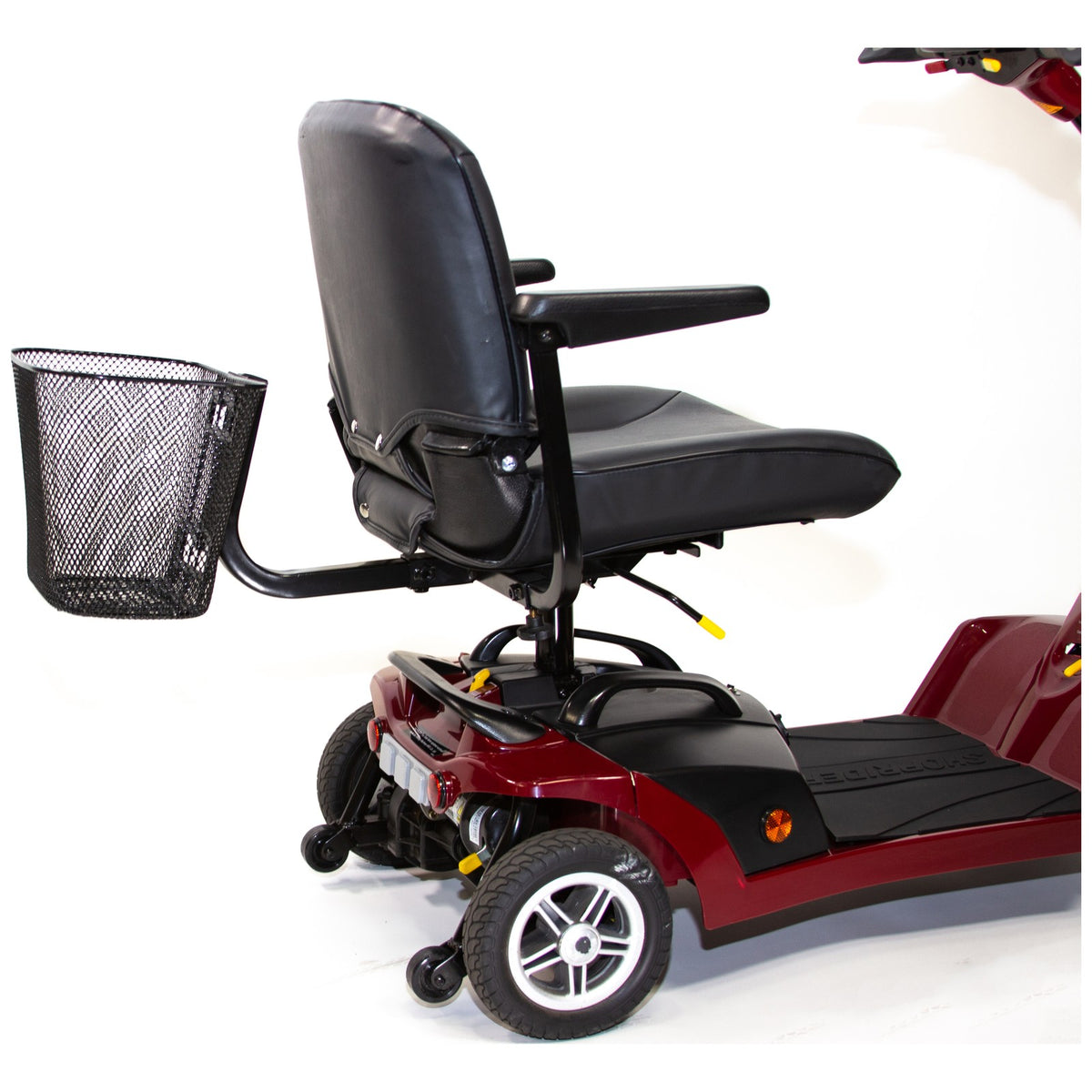 Shoprider small rear basket mounted behind the seat