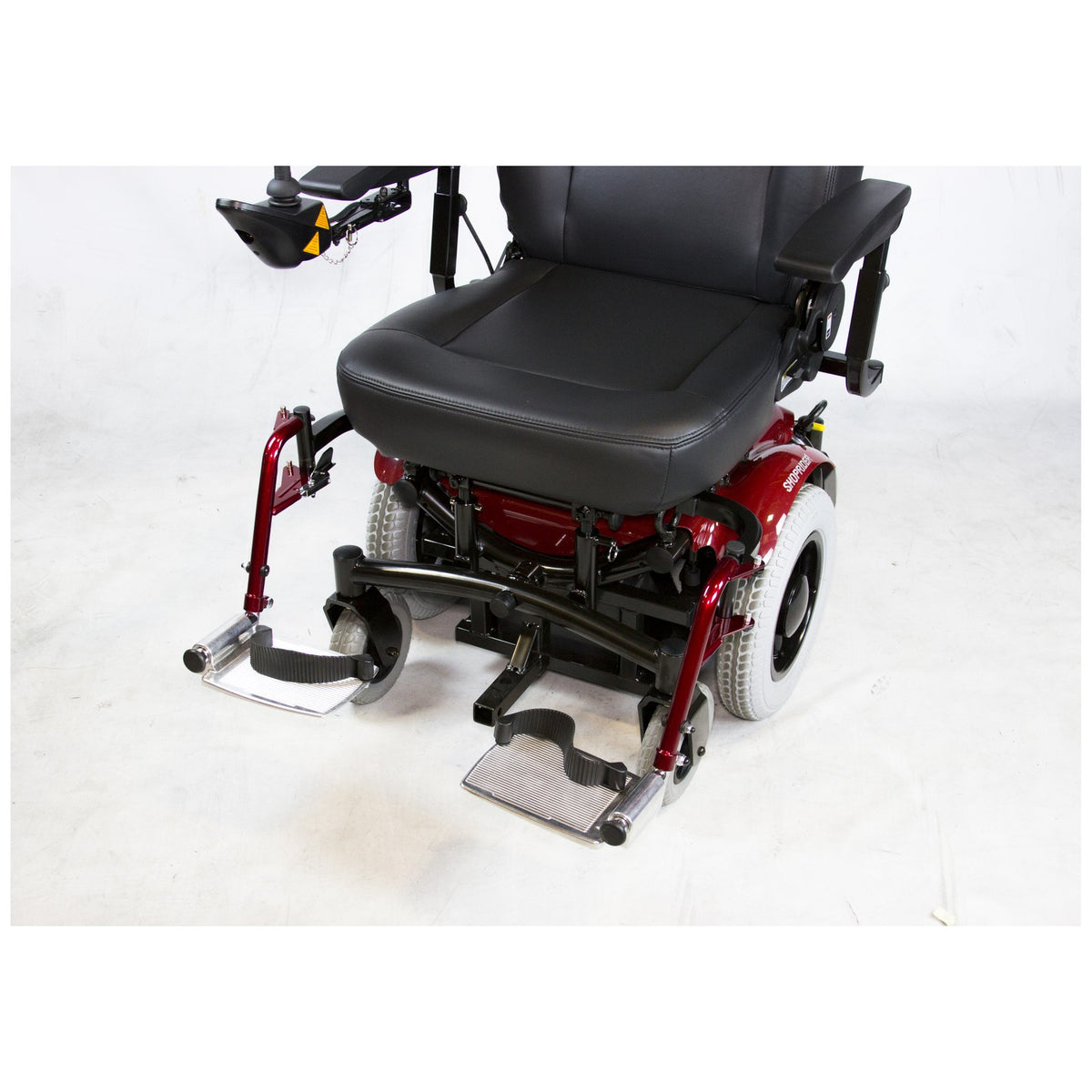 Shoprider swing-away footrests on a Shoprider power chair