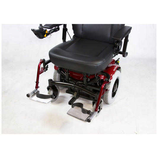 Shoprider swing-away footrests on a Shoprider power chair