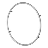 Spinergy brushed silver aluminum handrim at an angle, showing its mounting tabs