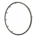 Spinergy hard anodized grey aluminum handrim in 700c with 12 tabs, at an angle