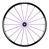 Spinergy Blade LXL wheel with purple spokes
