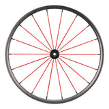 Spinergy CLX wheel with red spokes