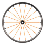 Spinergy CLX wheel with orange spokes