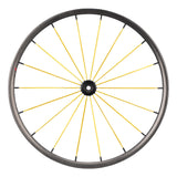 Spinergy CLX wheel with yellow spokes