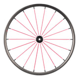 Spinergy CLX wheel with pink spokes