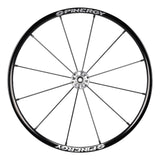 Spinergy Lite Extreme LX wheel from the side, 12 black spokes and a silver hub