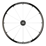 Spinergy Lite Extreme LX wheel with white spokes and a black hub