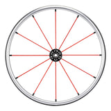 Spinergy LX FlexRim wheel with red spokes