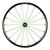 Spinergy LXL wheel with green spokes