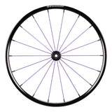 Spinergy LXL wheel with purple spokes