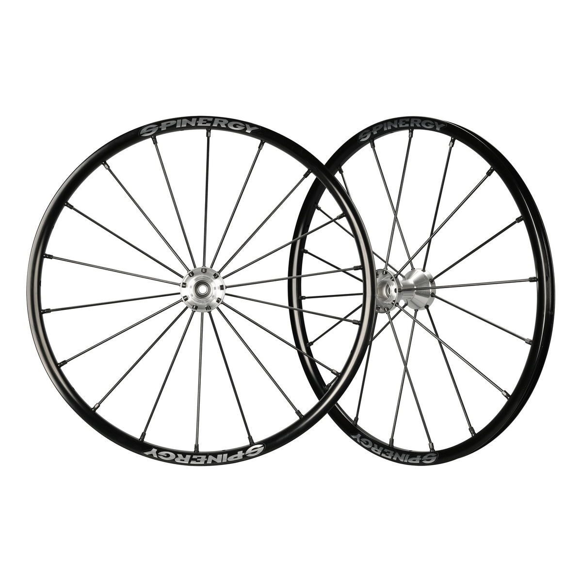 A pair of Spinergy SLX 18 wheels