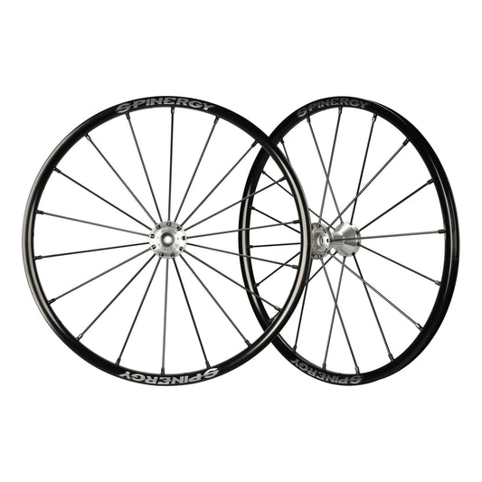 A pair of Spinergy SLX 18 wheels