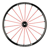 Spinergy SLX 18 wheel with red spokes