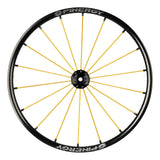 Spinergy SLX 18 wheel with yellow spokes