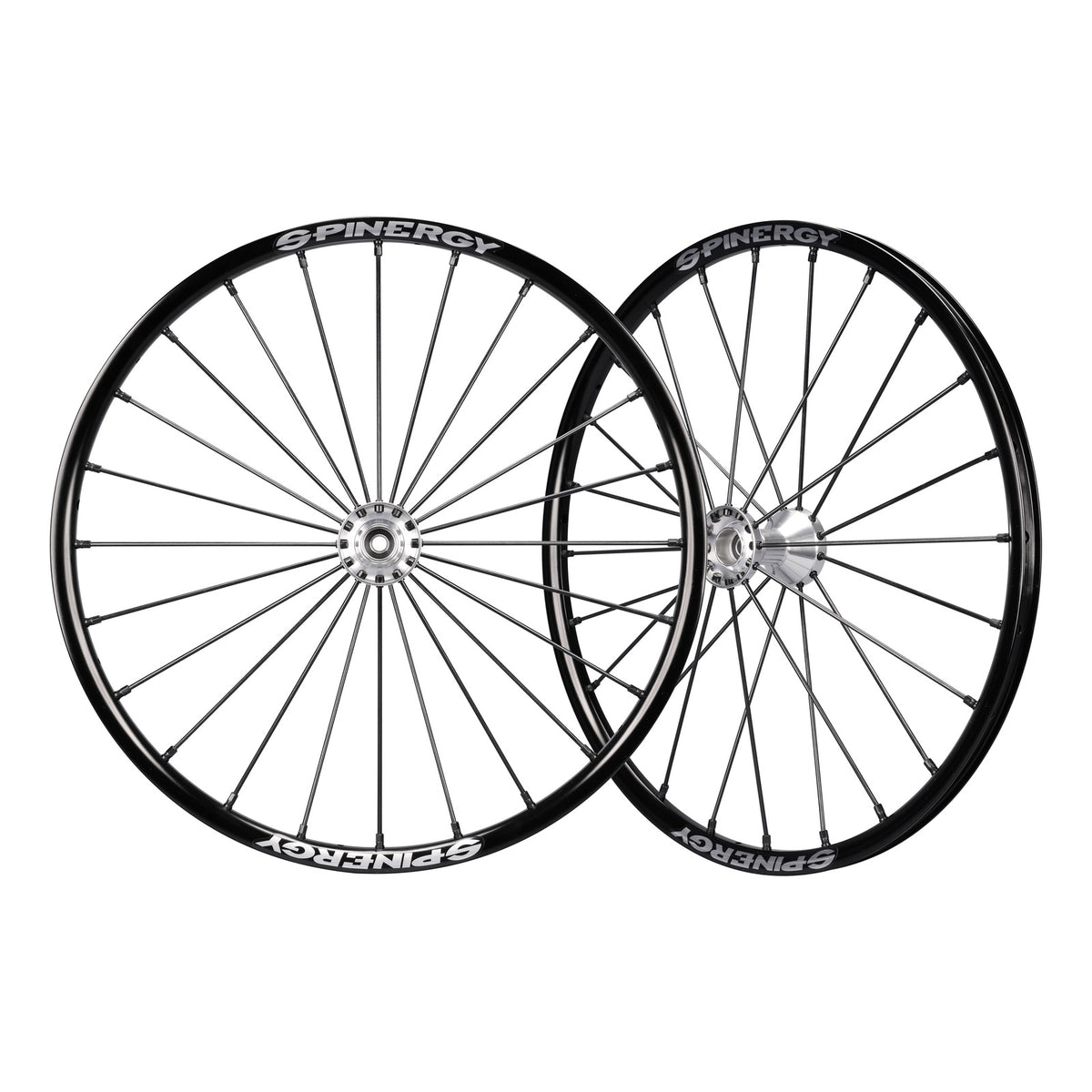 A pair of Spinergy SLX 24 wheels
