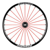 Spinergy SLX 24 wheel with red spokes
