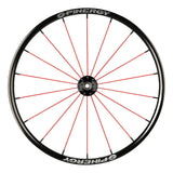 Spinergy SPOX Everyday wheel with red spokes