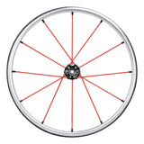 Spinergy XLX FlexRim wheel with red spokes