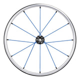 Spinergy XLX FlexRim wheel with blue spokes
