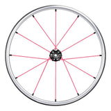 Spinergy XLX FlexRim wheel with pink spokes