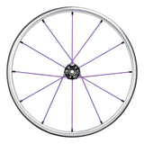 Spinergy XLX FlexRim wheel with purple spokes