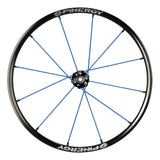 Spinergy XLX wheel with blue spokes