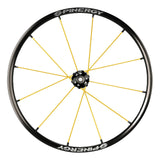 Spinergy XLX wheel with yellow spokes