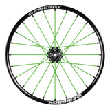 Spinergy XSLX wheel with green spokes