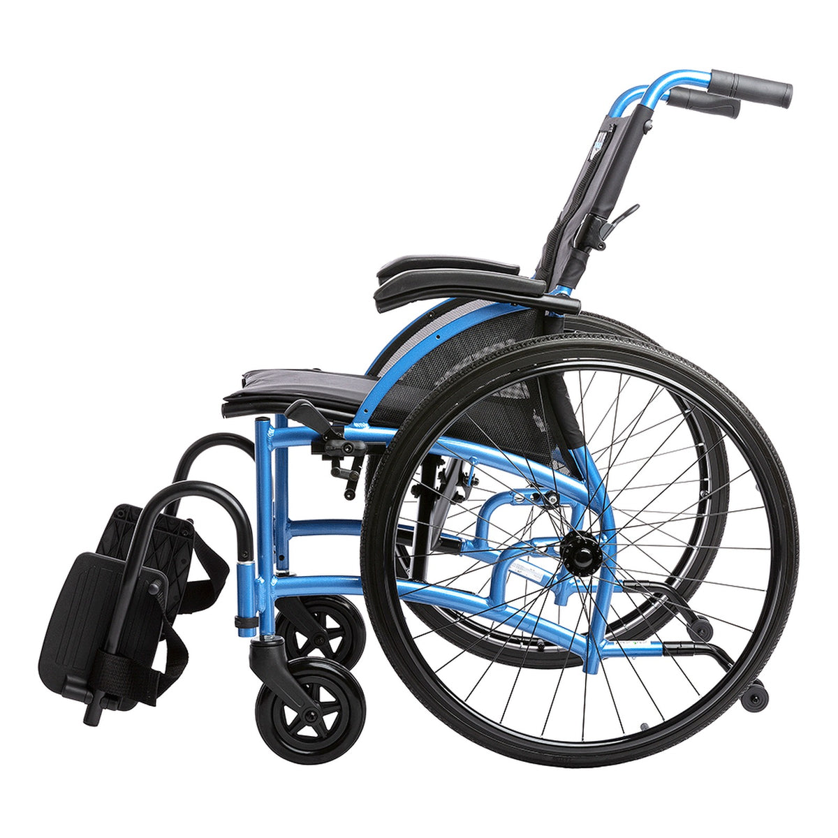 Strongback Comfort Flip wheelchair, side view