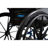 Strongback ErgoSteel 24 inch rear wheel and side panel, close view