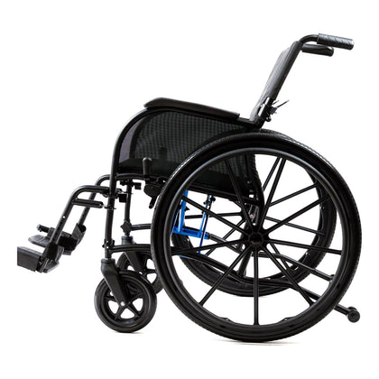 Strongback ErgoSteel wheelchair, side view