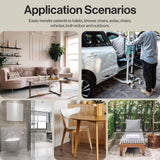 Places the GoRise TX is used: beside a sofa, a car, a toilet, a dining chair and a patio chair