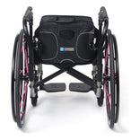 TiLite 2GX from the rear, showing the Comfort Acta-Embrace back support fitted to this chair