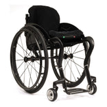 TiLite CR1 from the front three-quarter right angle, showing the Slipstream CR1 single-sided forks and 4" front wheels