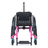 TiLite Twist from the front, showing the seat, back and footrest