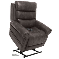 Pride VivaLift Tranquil 2 PLR-935 lift chair in Astro Grey, lifted position