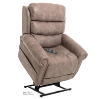 Pride VivaLift Tranquil 2 PLR-935 lift chair in Astro Mushroom, lifted position