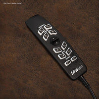 Hand control with memory buttons on the Pride VivaLift Tranquil 2 PLR-935