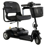 Pride Go Go Ultra X 3-Wheel mobility scooter in Black, right three-quarter view