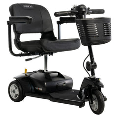 Pride Go Go Ultra X 3-Wheel mobility scooter in Black, right three-quarter view